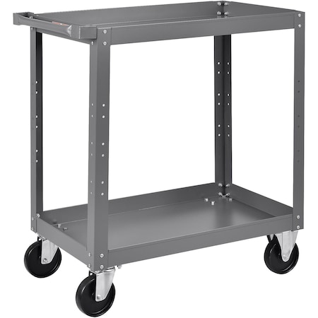 Global Industrial 2 Shelf Steel Stock Cart, 800 Lb. Capacity, 30L x 18W x 36H 988847